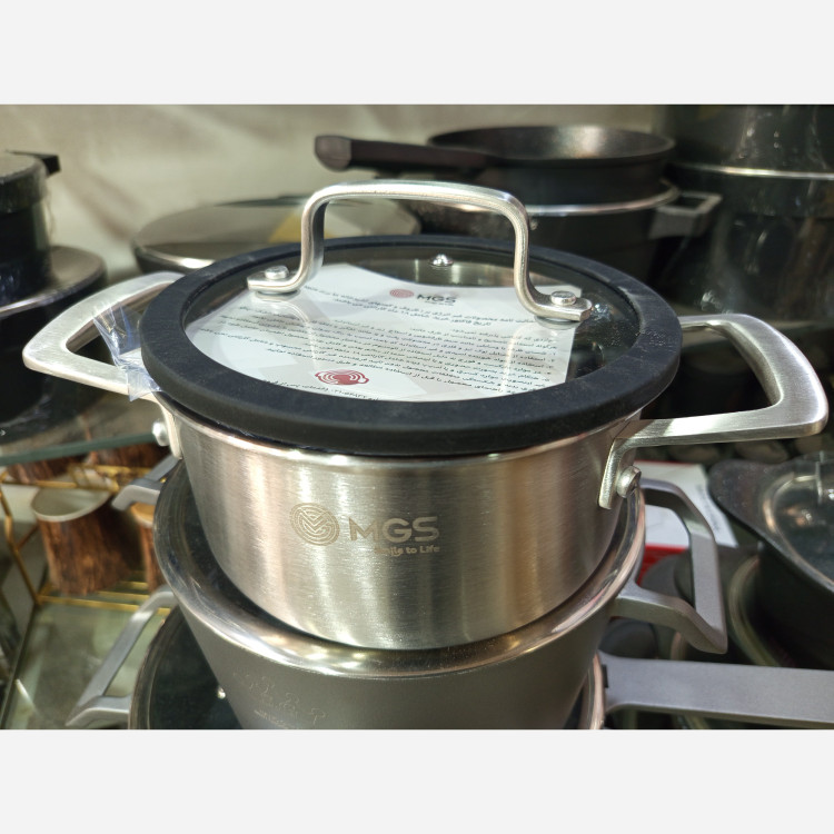 قابلمه تک استیل کف لیزر برند MGS سایز 16