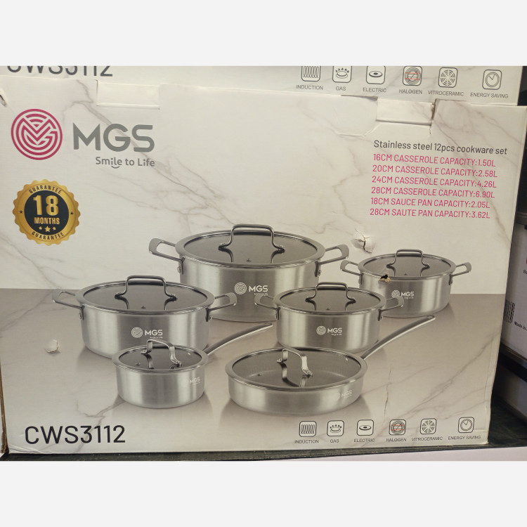 سرویس قابلمه استیل کف لیزر برند معتبر MGS